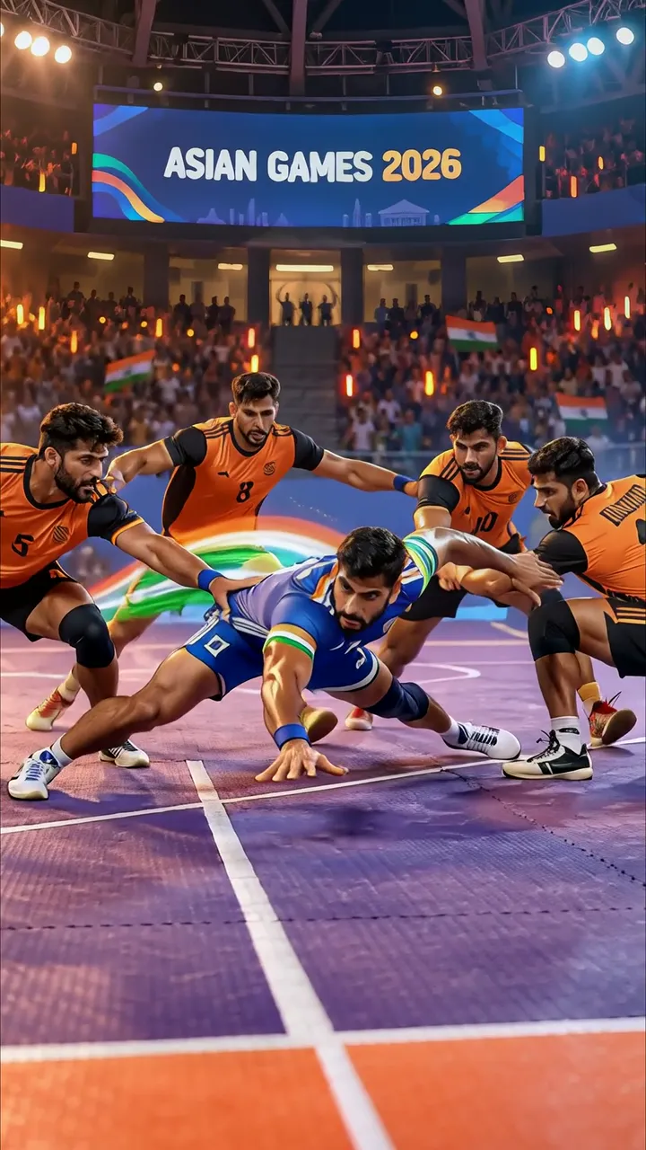 Indian Wrestlers Intense Asian Games 2026 Wrestling Match