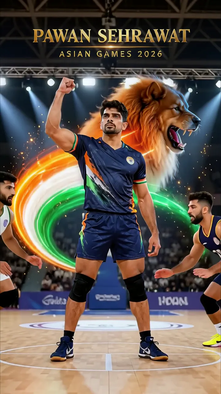 Pawan Sehrawat Asian Games 2026 Basketball Victory With Lion Aura