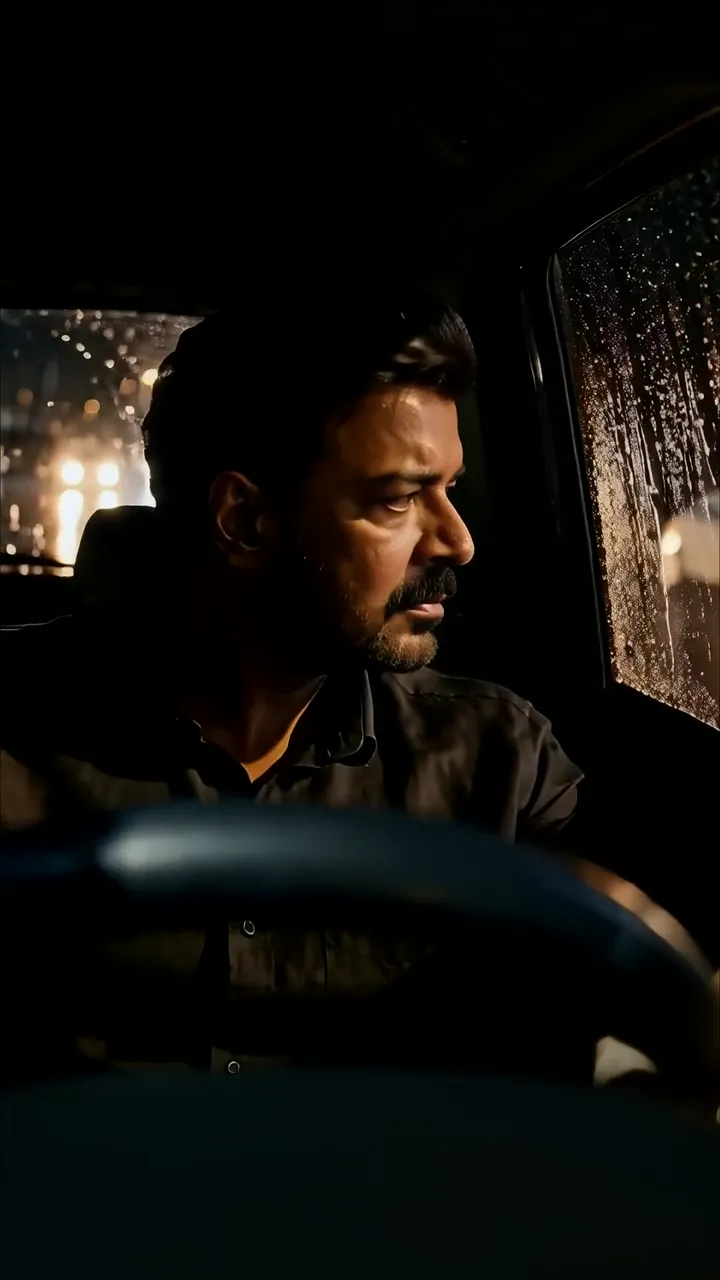 Ajay Devgn Intense Rainy Night Drive In Car