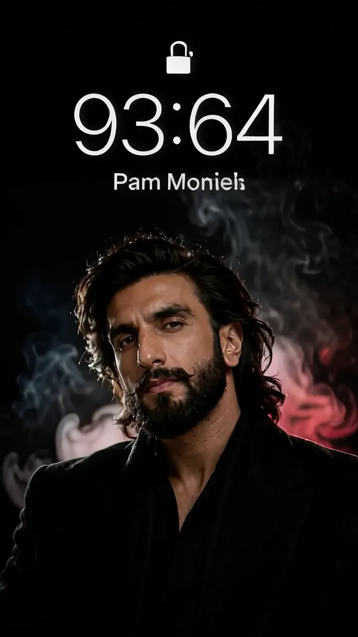 Ranveer Singh Mysterious Smoke Portrait With Red Glow