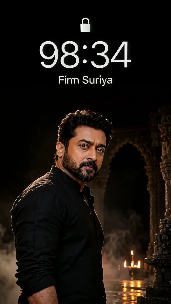 Fim Suriya Dark Temple Scene With Candlelight And Smoke