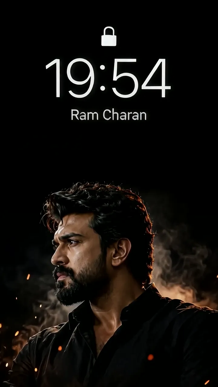 Ram Charan Intense Side Profile With Sparks And Smoke
