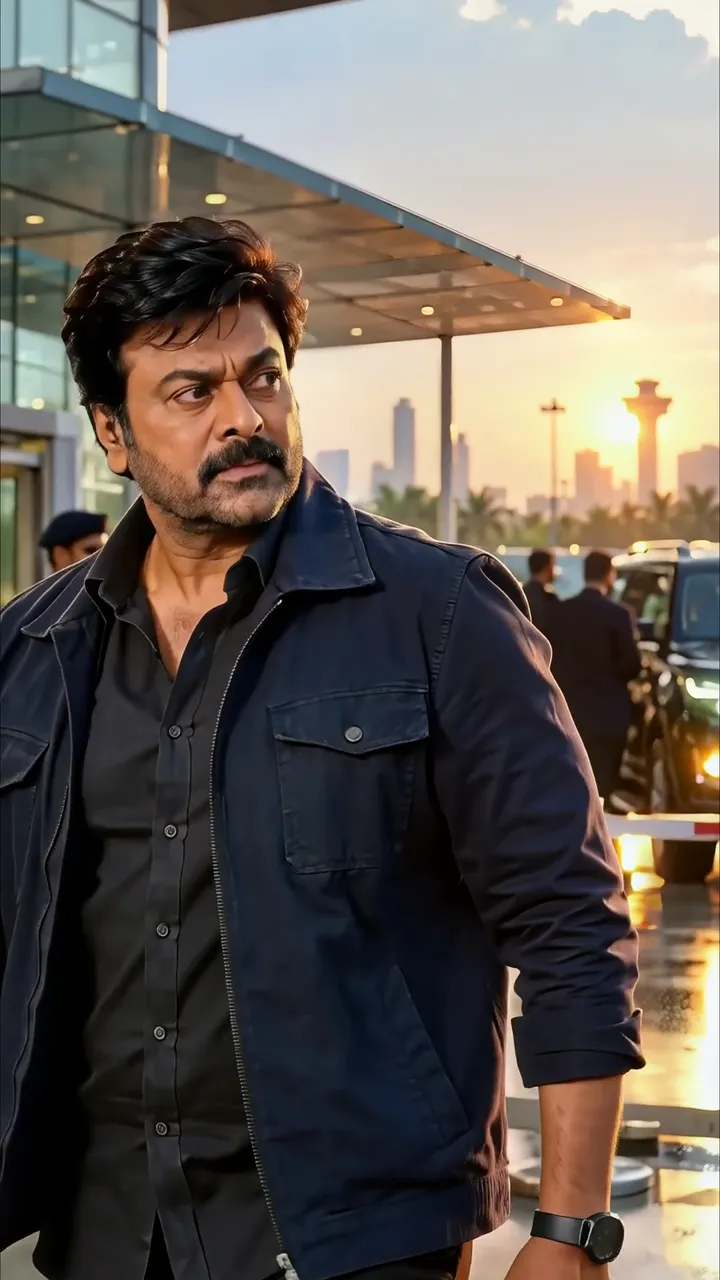 Powerful Actor At Airport Sunset Scene