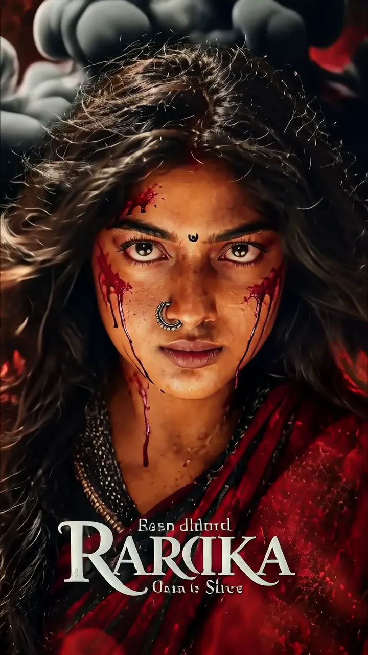 Rani Raurika Warrior With Blood And Red Saree