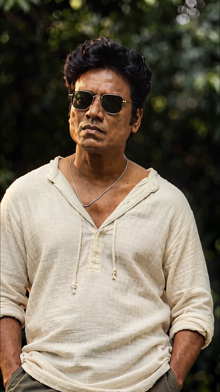 Rajinikanth Cool Forest Look With Sunglasses And Linen Shirt