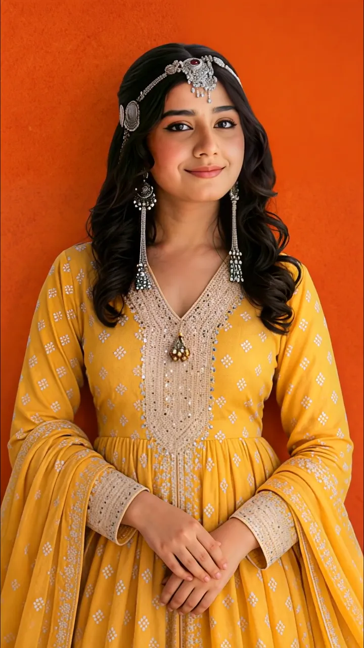 Tara Sutaria In Traditional Yellow Anarkali With Silver Jewelry