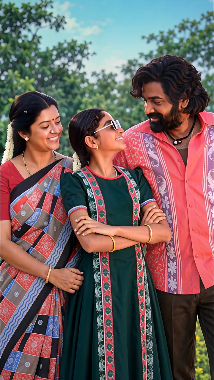 Pawan Kalyan And Family In Vibrant Outdoor Scene