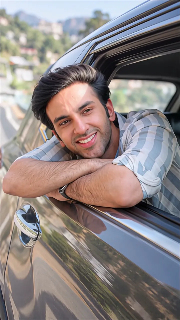 Ranveer Singh Smiling In Classic Car Mountain Road Trip