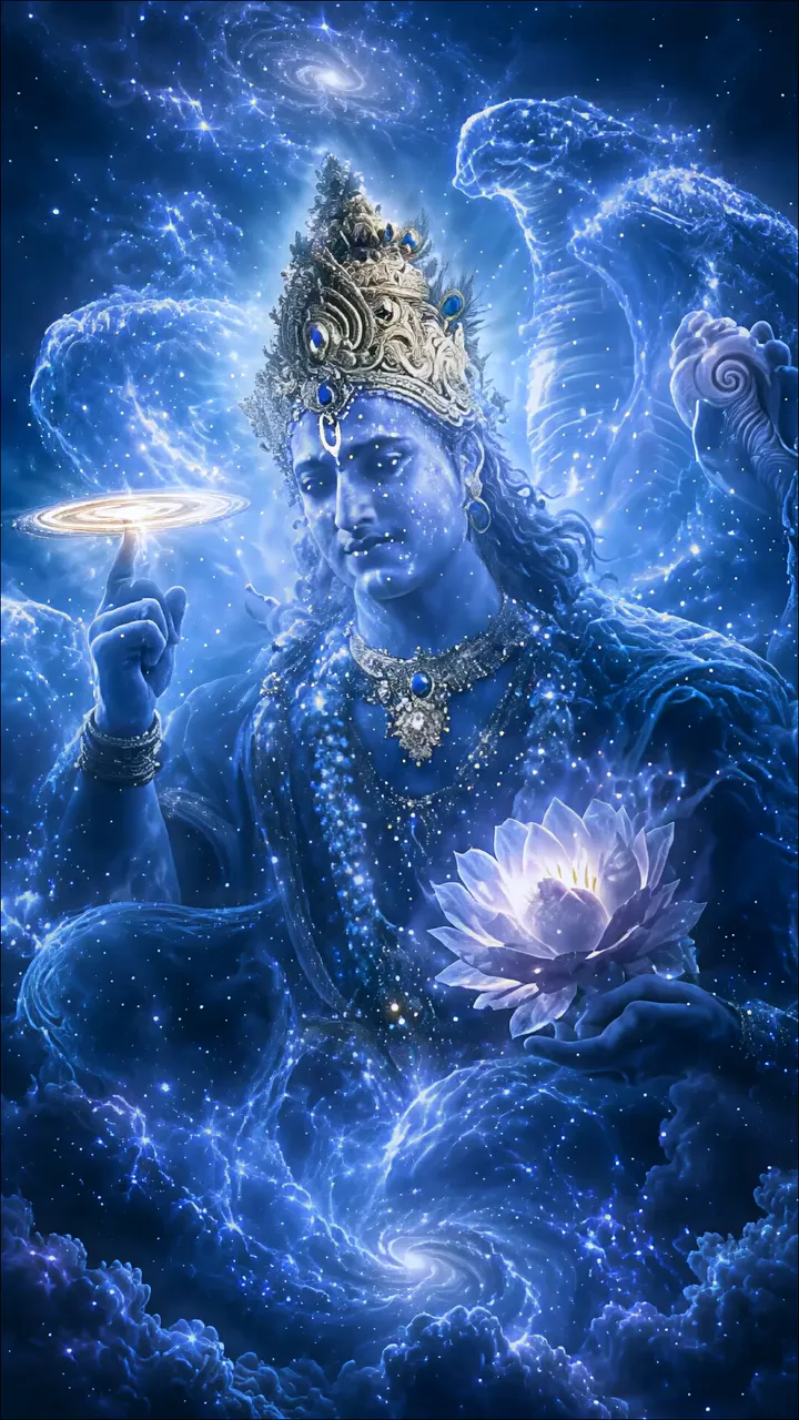 Shiva Meditation With Trishul And Blue Aura